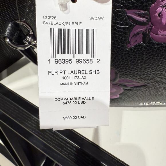 Last 1 ‼️Coach Laurel Shoulder Bag With Floral Print CCE26 - Picture 8 of 9